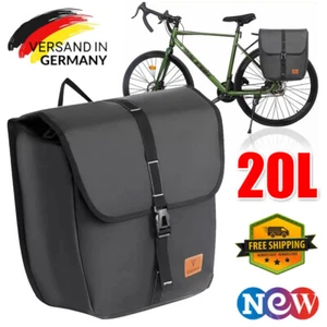 20L Fahrrad Tasche Set Gepäckträgertasche Packtaschen Gepäckträger Wasserdicht - Bild 1 von 18