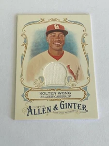 2016 TOPPS ALLEN & GINTER KOLTEN WONG CARDINALS GAME USED JERSEY PATCH RELIC - Picture 1 of 2