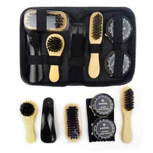 8 Piezas/Juego Kit de Cuidado de Zapatos Profesionales Portátil para Botas Tenis Set de Limpieza Cepillo Brillo - Imagen 1 de 16