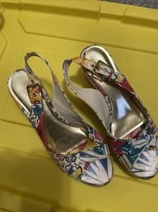 Franco Sarto Damen-Slinback/Keilabsatz mehrfarbig Größe 10 - Bild 1 von 6