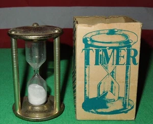 Antiguo Aspecto de Ahorro de Tiempo y Préstamo, San Diego, Temporizador de Arena Publicitario en Or. Caja - Imagen 1 de 7