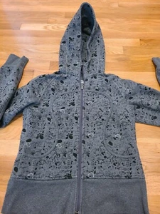 Lululemon Scuba Hoodie Womens Size 4 Gray Special Edition bird printed - Picture 1 of 4