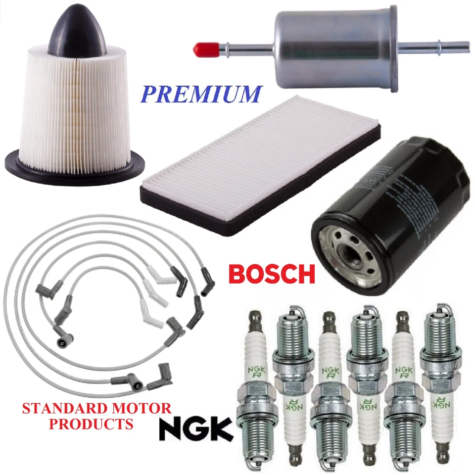 Tune Up Kit Filters Wire Spark Plug For FORD WINDSTAR V6 3.8L 2001-2003 - Image 1 of 1