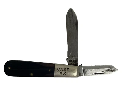 Faca dobrável de bolso vintage CASE XX marrom lâmina dupla 6" de comprimento #740 - Imagem 1 de 4