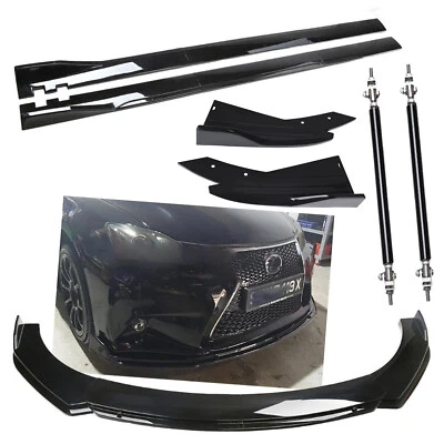 Front Bumper Lip Splitter Spoiler For Lexus RX350 RX350L Side Skirt Strut Rods Foto 1 de 4
