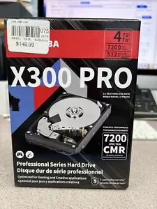 Toshiba HDWR740XZSTB 4TB X300 Pro Performance 3.5" CMR Internal HDD New - Picture 1 of 9