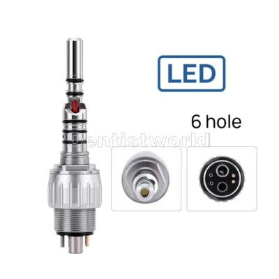 AZDENT Dental LED Quick Coupler Coupling 6 Hole Fiber fit for KAV Multiflex Handpiece