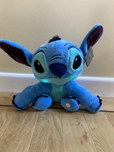 Rare Disney STITCH Light Up Cheeks Musical 11” Soft Plush Lilo & Stitch - Picture 1 of 3