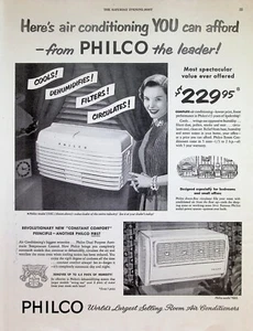 VINTAGE 1950s Print Ad ~ Philco Air Conditioner ~ Here's AC You Can Afford! - Picture 1 of 1