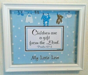 New! Bible Verse Plaques/Signs "CHILDREN ARE A GIFT" Boy Baby-Christian Gift $60 - Picture 1 of 5