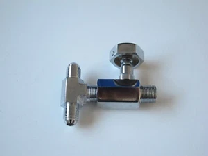 Lowrider Hydraulics 3/8" female-male slowdown & tee top return kit, chrome, neat - Imagen 1 de 7