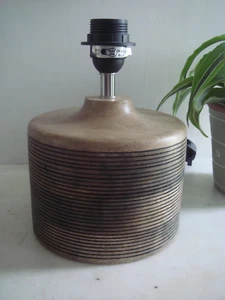 John Lewis Ira Wooden Ribbed Table Lamp. PAT tested. - Picture 1 of 7