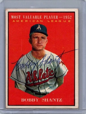 Autographed Bobby Shantz 1952 A.L. MVP added 1961 Topps #473 - Image 1 of 2