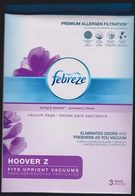 Febreze Hoover Type "Z" Vacuum Cleaner Bags--2 Boxes of 3--NEW--FREE SHIPPING - Image 1 of 3