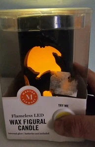 Martha Stewart flammenlose Wachsfigur LED Halloween Katze Kerze NEU - Bild 1 von 8