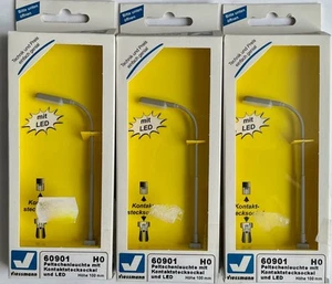 Viessmann 60901 Peitschenleuchte, 3 Stück, Kontaktstecksockel, LED weiß ,H0,NEU - Bild 1 von 1