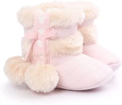 BABY BOOTS Winter Warm Girls  Snow Boot Shoes with Bow - Image 1 of 4