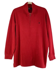 Polo Ralph Lauren Quarter Zip Langarm Baumwolle Pullover Sweater Herren 3XB - Bild 1 von 8