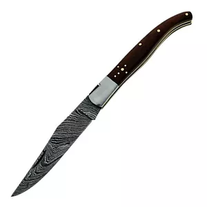 Handmade Damascus Steel Folding Pocket Knife For Camping Hunting Hiking Outdoor - Picture 1 of 13