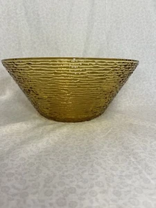 VINTAGE Anchor Hocking Soreno Large 11 1/2" Bowl Bark Glass Amber EUC!!! - Picture 1 of 4