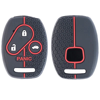 For Honda Civic Accord Odyssey Remote Silicone 4 Buttons Key Cover Case Holder & Foto 1 de 4