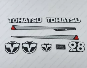 Juego de calcomanías de motor fueraborda de dos tiempos Tohatsu 9,8 HP reproducción 9,8 HP - Imagen 1 de 5