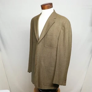 DANIEL CREMIEUX mens blazer, s 42 L, brown green, silk blend, 3 button, Dillards - Picture 1 of 12