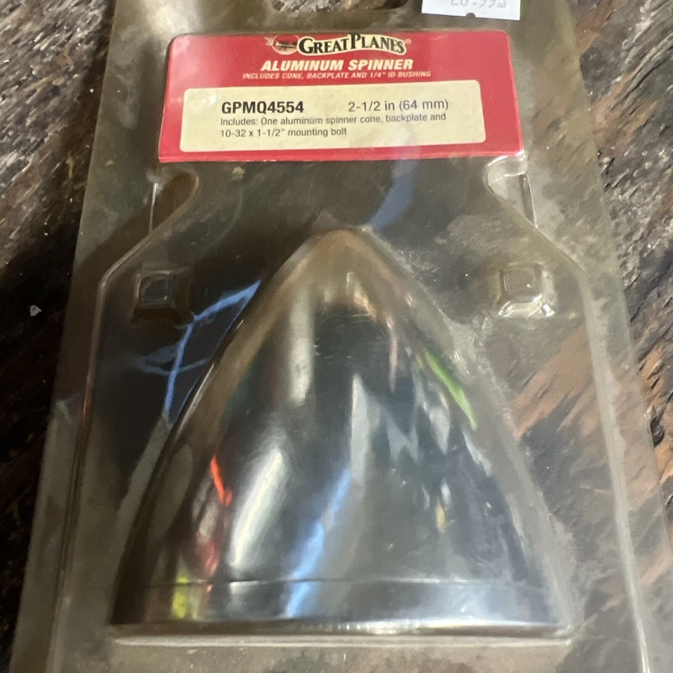 Giratorio de aluminio Great Planes de 2 1/2 pulgadas *solo cono* sin perno de montaje de placa negra Foto 1 de 4
