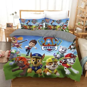 Paw Patrol Quilt/Duvet/Doona Cover Set Single Double Queen Size - Picture 1 of 3