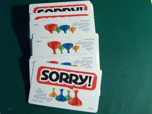 Sorry Cards White game drawing deck cards replacement pieces / parts Hasbro - Picture 1 of 1