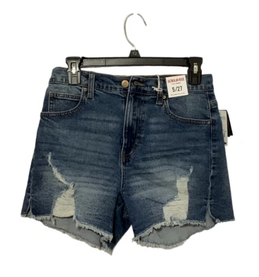Celebrity Pink Womens 5/27 Jean Shorts Ultra Hi Rise The Rebel Waist 30 Distress - Image 1 of 4