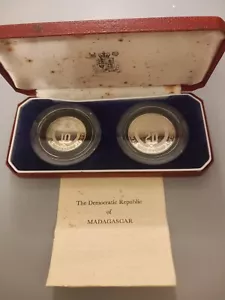Madagascar 10 and 20 Ariary - 1978, Silver Proof Set - Picture 1 of 7