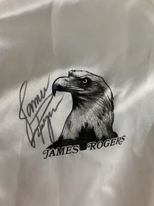 Country Music James Rogers Autograph White Bomber Jacket Size XXL - Picture 1 of 5