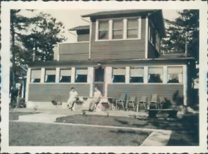 1934 Original Foto W Galetzki Verwandte ein Salem Gehöft Haus Virginia W3,2" - Bild 1 von 3
