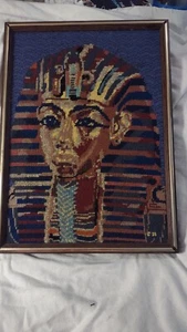 Egyption Needlework Finished Hand-Stitched Framed 14" X 19" - Picture 1 of 2