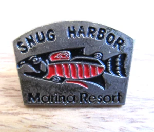 Snug Harbor Marina Resort Pin San Juan Island Friday Washington PNW Pinback - Picture 1 of 4