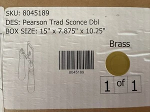 Pottery Barn Pearson Double Bath Sconce Brass - 13" Brand New - Picture 1 of 11