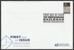 US 5841 The Underground Railroad Frederick Douglass Ceremony Program FDC 2024 - Picture 1 of 3