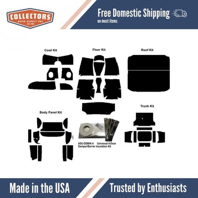 Kit de panel ABS interior para Chevrolet Sedán Acoustishield 1961-62 completo Foto 1 de 4