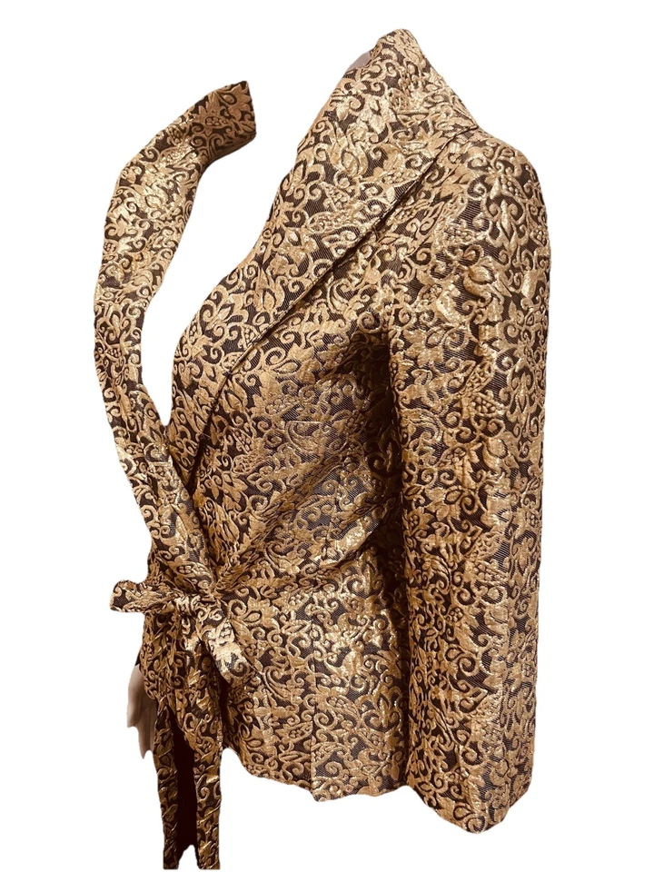 Blazer Marie Laure 23 Faubourg ST Honoré Paris Alta Costura Puntada a Mano Dorado Cojo De Colección Foto 1 de 4
