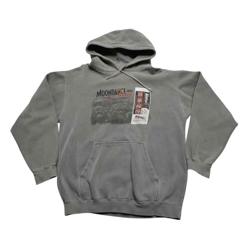 Moondance Jam 2006 Sudadera con Capucha Para Hombre Gris Medio Impermeable Sudadera de Concierto Foto 1 de 4