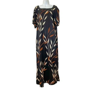 Pacific Passport Short Sleeve Shift Maxi Dress Vintage 90s Size XL - Picture 1 of 10
