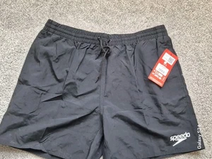 HERREN SCHWARZ SPEEDO SOLID FREIZEIT BADESHORTS BADEHOSE NEU Gr. L - Bild 1 von 6