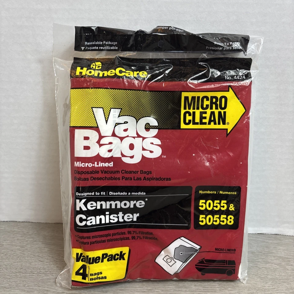 4x Sears Kenmore Canister Type C Vacuum Bags for 5055 Made in USA