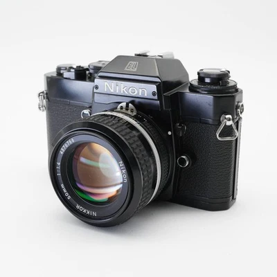 Nikon EL2 Negro SLR con Lente Ai Nikkor 50mm f/1.4 - Juego de Trabajo Probado Foto 1 de 4