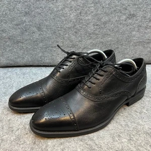 Kenneth Cole Zapatos de Vestir Oxford de Cuero Negro Punta de Ala Negocios Formales Para Hombre 10 - Imagen 1 de 9