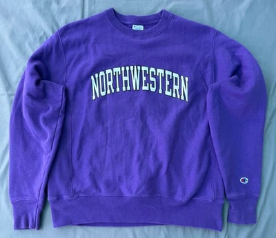 Sudadera Vintage Champion Tejido Inverso NOROESTE Cuello Redondo Púrpura M Logo EXCELENTE Foto 1 de 4