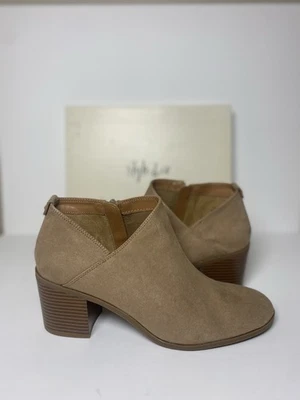 Style & Co女式Felaa不对称短靴浅灰褐色因果鞋 — 第 1/4 张图片