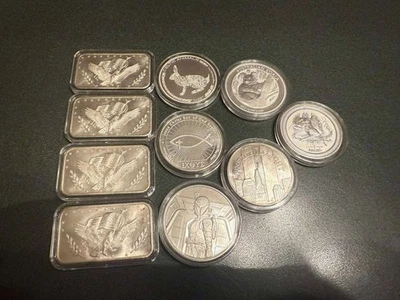 10 oz Mixed Lot of Random .999 Fine Silver - Kotan, God, Celtic, Koala, 9/11 - Image 1 of 4