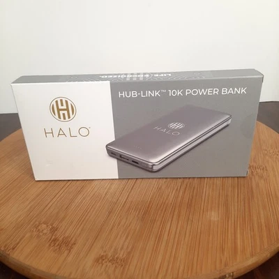 Halo Hub Link 10K 移动电源银色快速充电口袋全新开箱 — 第 1/4 张图片